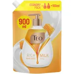 Rezerva sapun lichid Teo Rich Milk Honey, 900 ml