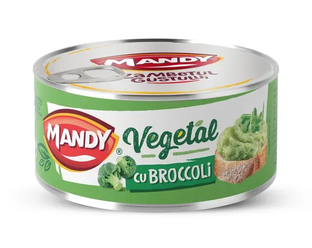 Crema tartinabila vegetala cu broccoli Mandy, 120 g