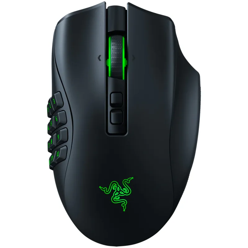 Mouse gaming wireless Razer Naga V2 Pro, 20 butoane, 30k DPI, negru