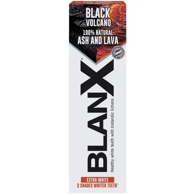 Pasta de dinti cu cenusa vulcanica BlanX Black Volcano, 75 ml