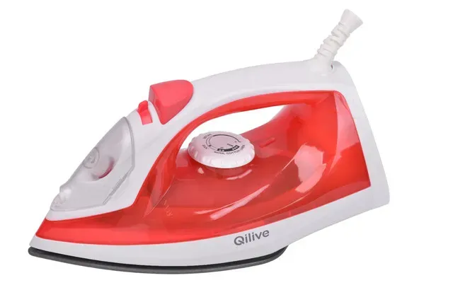 Fier de calcat Qilive Q.5843, 2200W, capacitate 190 ml, debit de abur 15 g/min, jet de abur 120 g/min, rosu