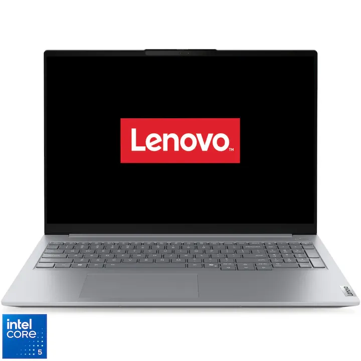 Lenovo Thinkbook 16 G8 IRL cu procesor Intel® Core™ 5 210H pana la 4.8GHz, 16" WUXGA, IPS, 32GB DDR5 RAM, 1TB SSD, Intel® Graphics, No OS, Arctic Grey, 3y on-site Premium Care