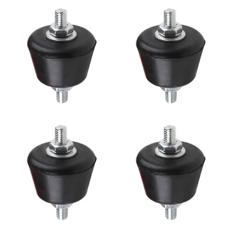 Set 4 tampoane anti-vibratie pentru unitate exterioara aer conditionat, Axroad Mall, Rezistent la socuri si la uzura, Anti-alunecare, Usor de instalat, Cauciuc, Negru
