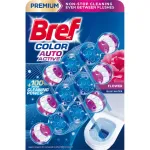 Odorizant pentru toaleta Bref Color Auto Active Flower, 3 x 50 g