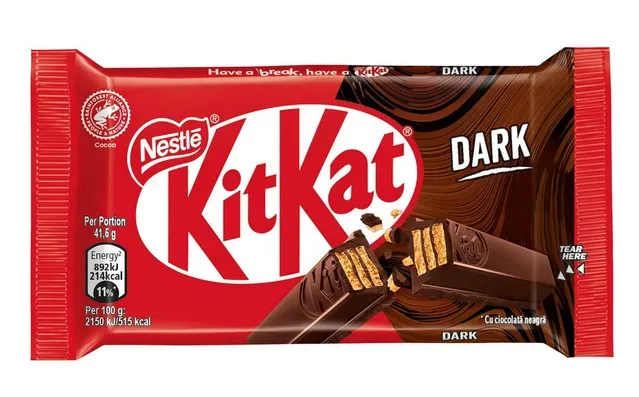 Baton de ciocolata neagra KitKat, 70%, 41.5g