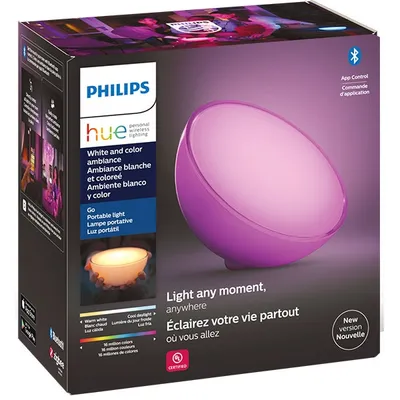 Lampa portabila inteligenta LED PHILIPS Hue Go 8718696173992, Wi-Fi, lumina RGB, 6W, alb