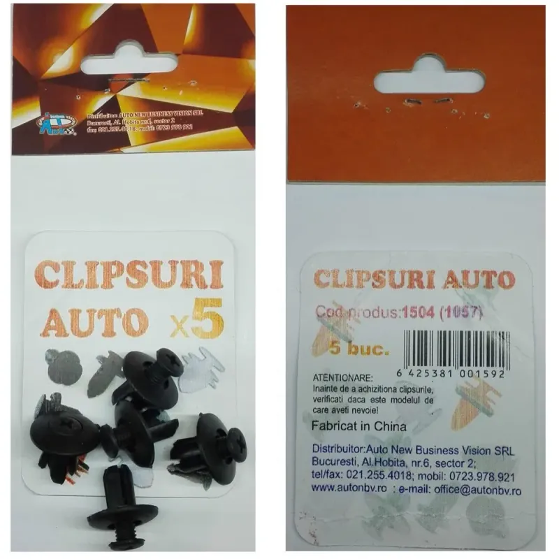 Clips auto de plastic, 1057, 5 bucati
