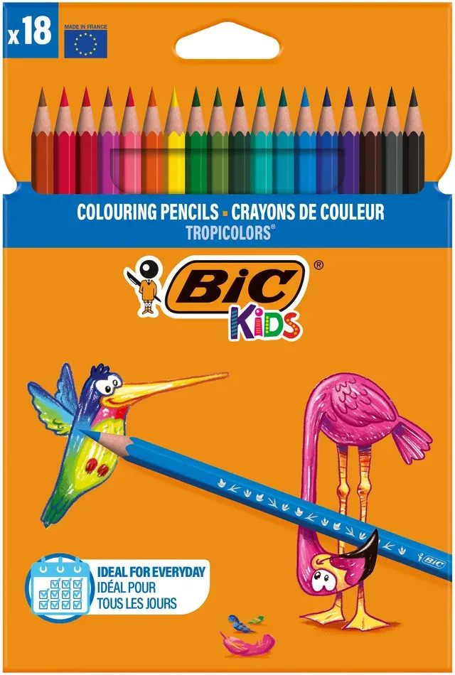 Set creioane colorate Bic Tropicolors,18 bucati