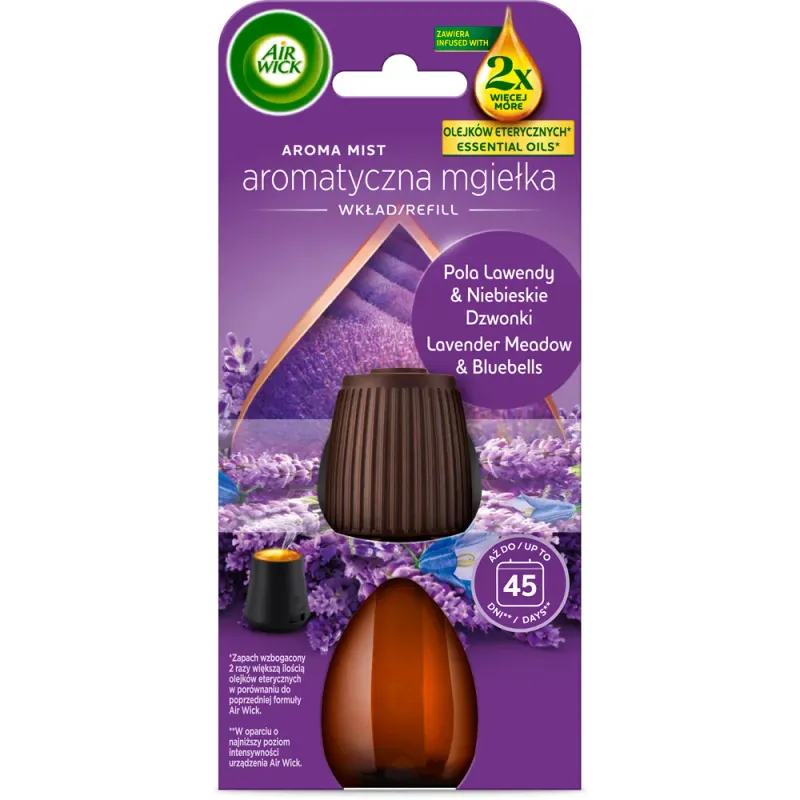 Rezerva pentru difuzor de parfum Air Wick Aroma Mist Lavender Meadow & Bluebells, 20 ml