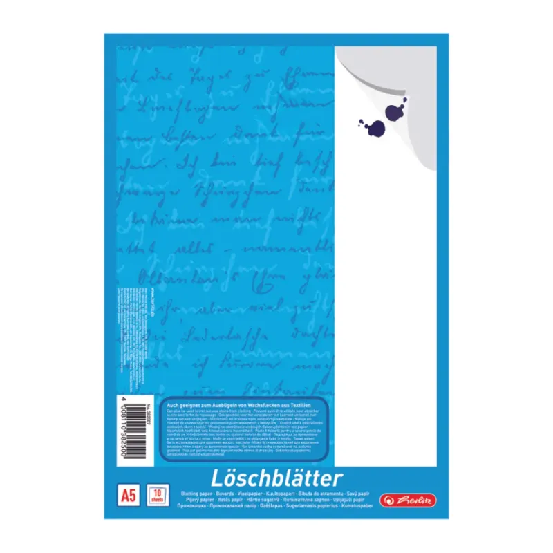 Hartie sugativa Herlitz A5, alba, 10 coli