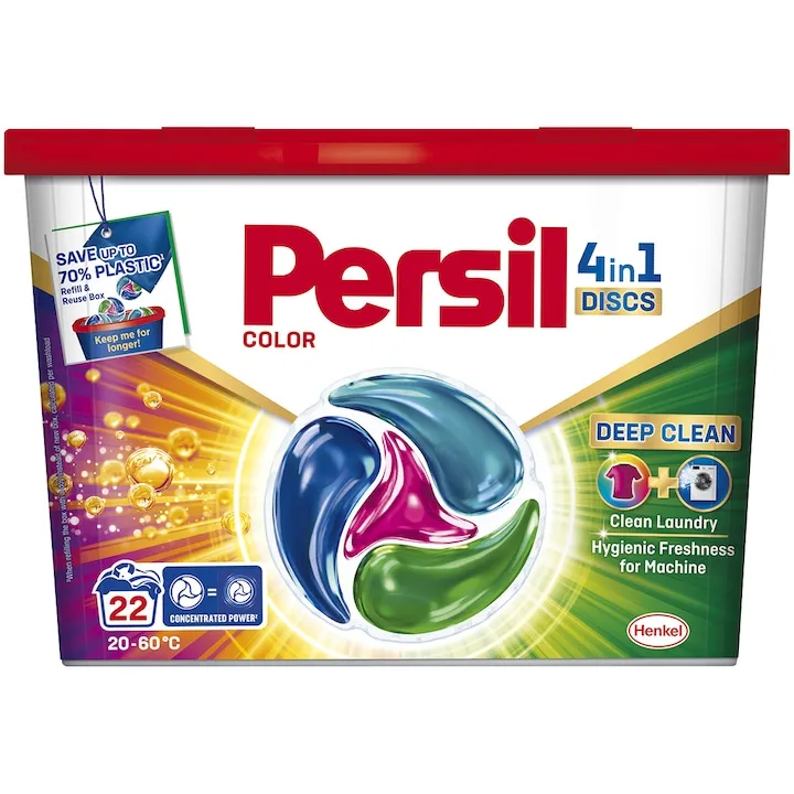 Detergent de rufe Persil Discs Color 4 in 1, 22 spalari