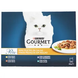 Hrana umeda pentru pisici, cu ton, miel, curcan si rata in sos 12x85g