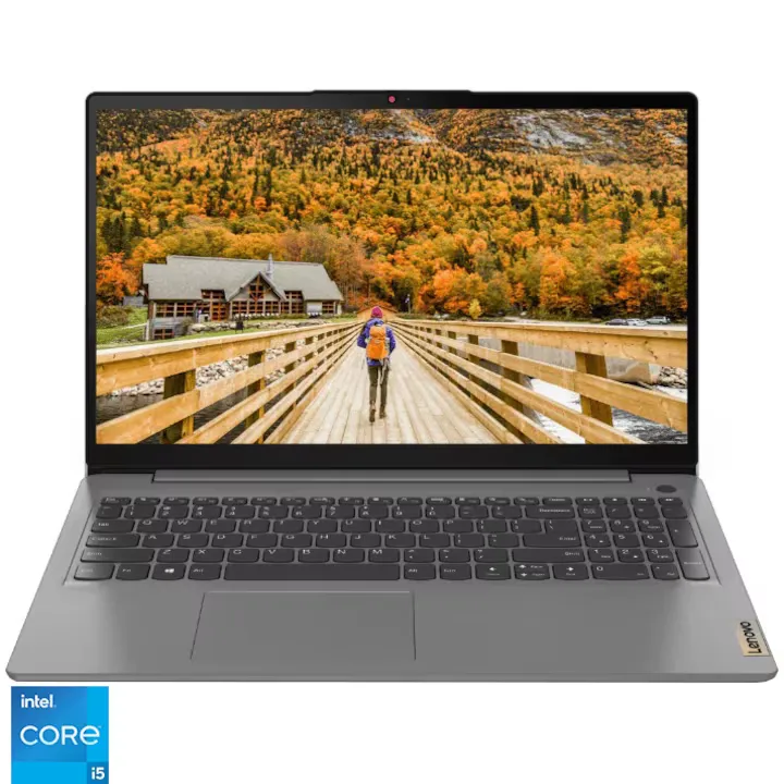 Laptop Lenovo IdeaPad 3 15ITL6 cu procesor Intel® Core™ i5-1155G7 pana la 4.5 GHz, 15.6" Full HD, 8GB, 512GB SSD, Intel® UHD Graphics, No OS, Arctic Grey