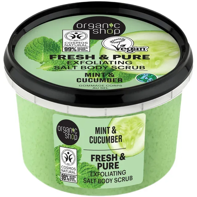 Scrub de corp Organic Shop Fresh & Pure, 250 ml
