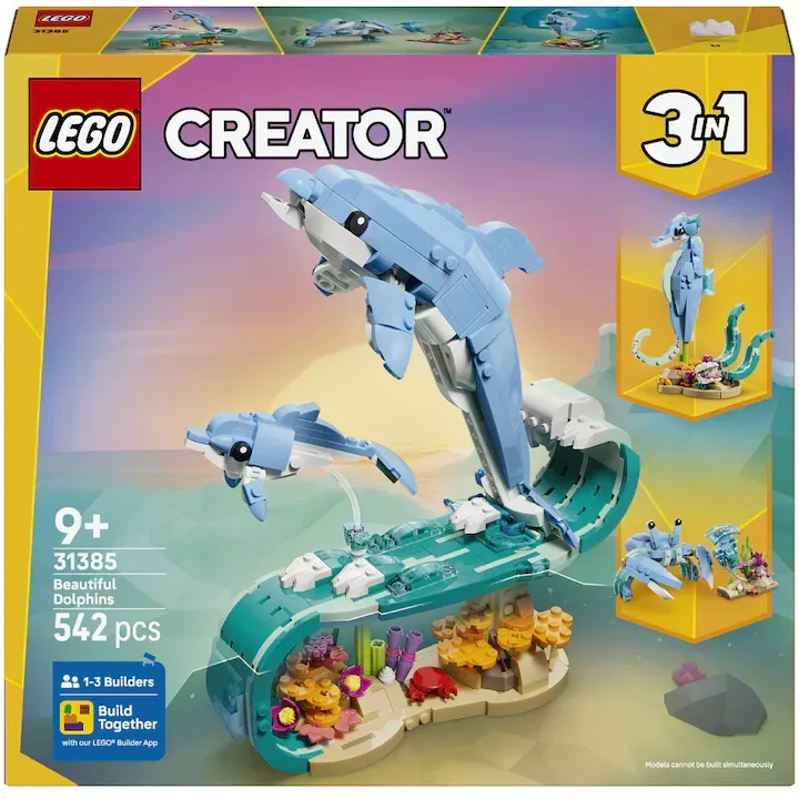 LEGO Creator - Animale marine: Delfini superbi 31385, 542 piese