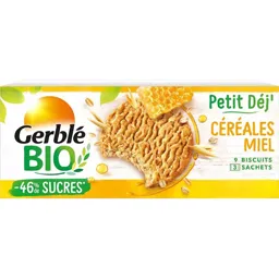 Biscuiti bio cu cereale si miere 132g