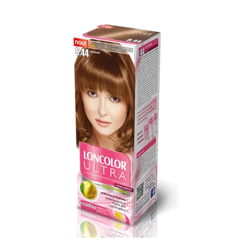 Vopsea permanenta pentru par Loncolor Ultra, 8.44 Caramel