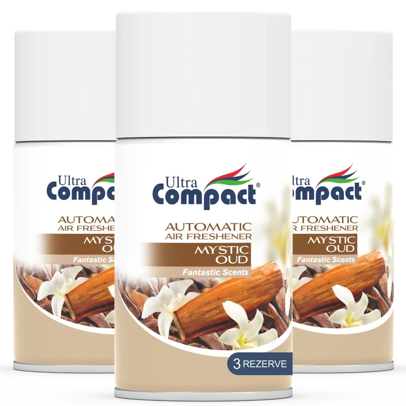 Pachet Rezerve Odorizant Camera Automat & Compatibil, Mystic Oud, Ultra Compact, 3 x 250 ml