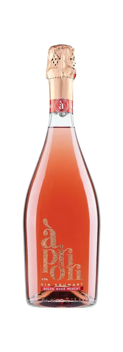 Vin spumant rose dulce Apriori, Muscat si Cabernet Sauvignon, 0.75 l