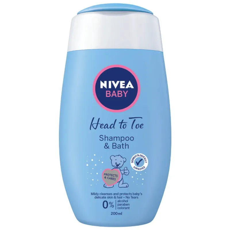Sampon si gel de dus delicat Nivea Baby, 200ml