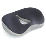 Perna ortopedica sezut idepet®, din spuma cu memorie, pentru scaun de birou sau masina, confort Coccis, husa respirabila si antialunecare, protectie zona Lombara, Sciatica, Dureri de sold, Hemoroizi, Gri
