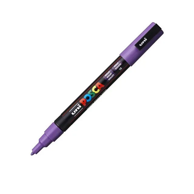 Marker UNI Posca PC-3M, varf 0.9 - 1.3 mm, violet
