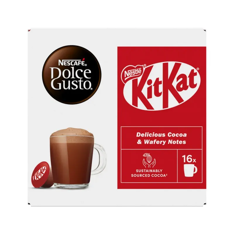 Capsule cafea Nescafe Dolce Gusto KitKat, ciocolata calda, 16 capsule