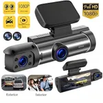 XPQKDC® Camera Auto DVR Duala, Full HD 1080p, Ecran LCD 3.16”, Unghi Larg 170°, Night Vision, Senzor G, Tehnologie HDR, Inregistrare in Bucla, Argintiu