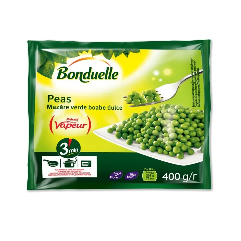 Mazare verde boabe, dulce, vapeur Bonduelle, 400g