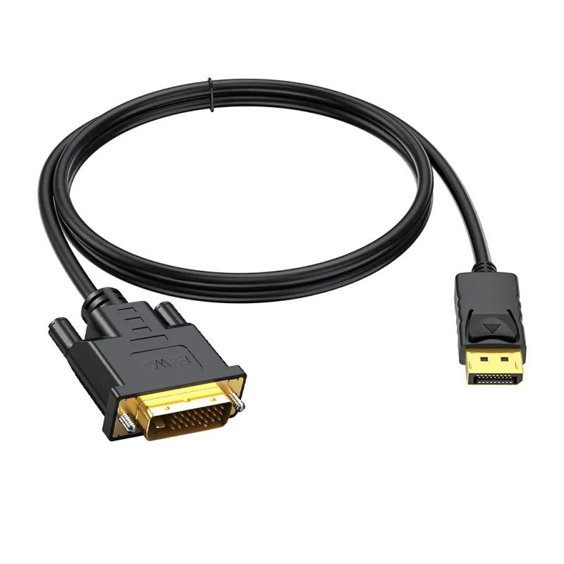 Cablu DisplayPort la DVI, JESWO®, 1.8m, 1080P@60Hz, Plug & Play, Unidirectional, Negru