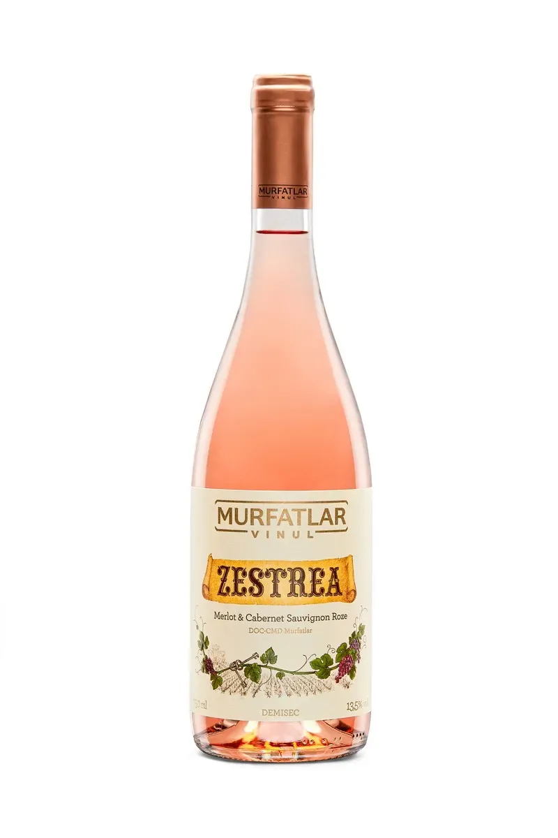 Vin rose demisec Murfatlar Zestrea, Merlot si Cabernet Sauvignon, 0.75 l