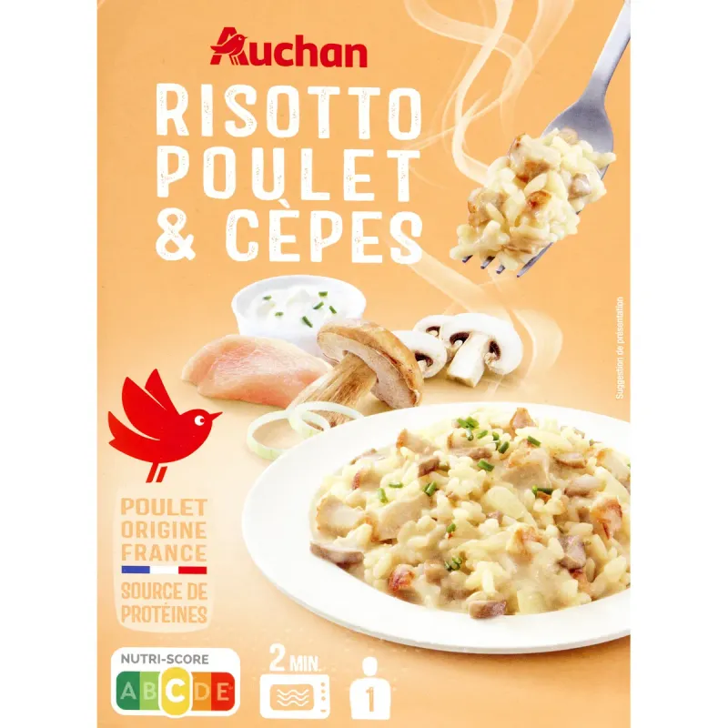 Risotto cu pui si ciuperci Auchan, 280 g