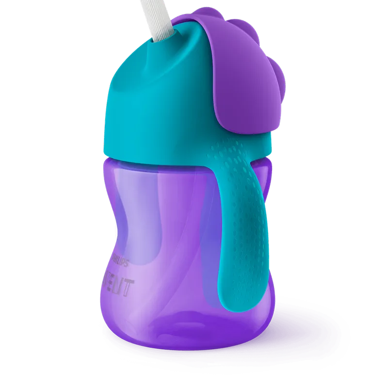 Cana cu pai flexibil Philips Avent SCF796/02, 200 ml, mov-verde