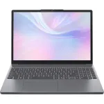 Laptop LENOVO IdeaPad Slim 3 15ARP10, AMD Ryzen 5 7535HS pana la 4.55GHz, 15.3" WUXGA, 16GB, SSD 512GB, AMD Radeon 660M Graphics, Free DOS, Luna Grey