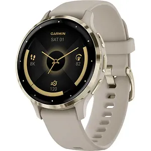 Smartwatch GARMIN Venu 3S 41mm, Wi-Fi, GPS, Android/iOS, silicon, French Gray/Soft Gold