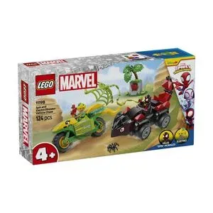 LEGO Spidey - Spin si Electro intr-o urmarire cu dino-vehicule 11198, 124 piese