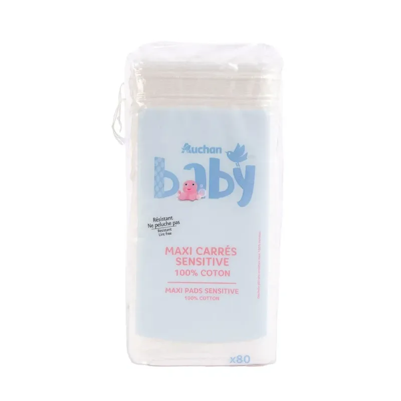 Dischete Auchan Baby Maxi Sensitive, 80 bucati