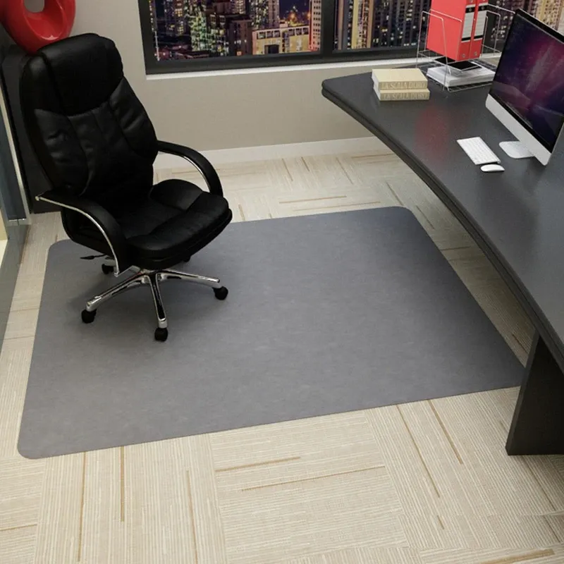 Covoras pentru scaun de birou, Baza antiderapante TPR, 90x120cm, Gri deschis