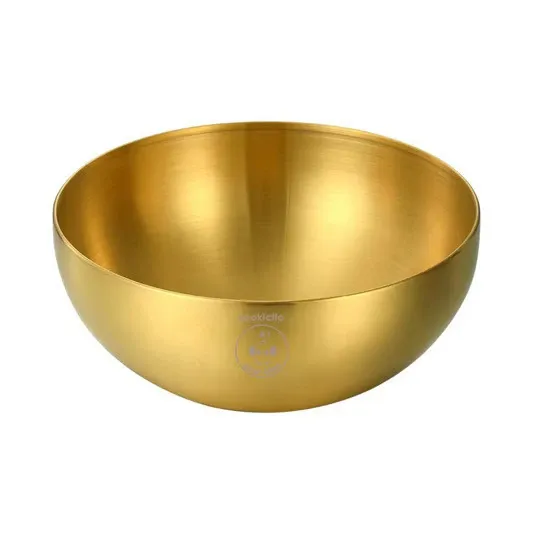 Bol salată, Cookicito, inox auriu, 1300 ml, multiple utilizări