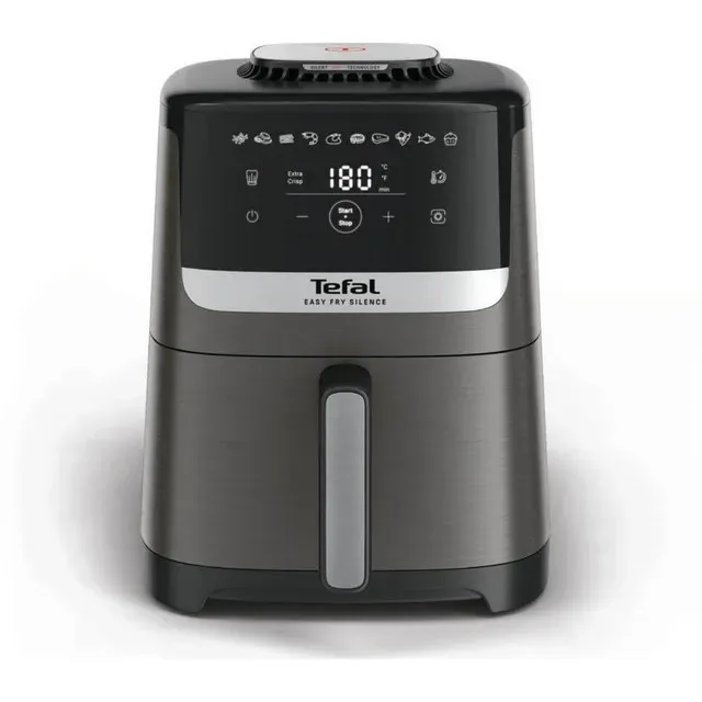 Friteuza cu aer cald Tefal EY551H0, 1670W, capacitate 5 l, 10 programe, ecran tactil, gri
