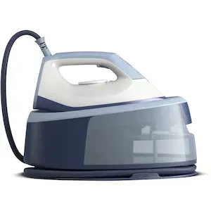 Statie de calcat cu abur Philips seria 3000 PSG3000/20, 2400 W, 6 bari, jet de abur continuu 120 g/min, jet de abur 350 g, Talpa ceramica, Rezervor de apa detasabil de 1.4 l, Oprire automata, sistem de detartrare Smart Calc Clean