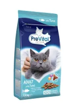 Hrana uscata pentru pisici adulte PreVital, ton, 1.4 kg