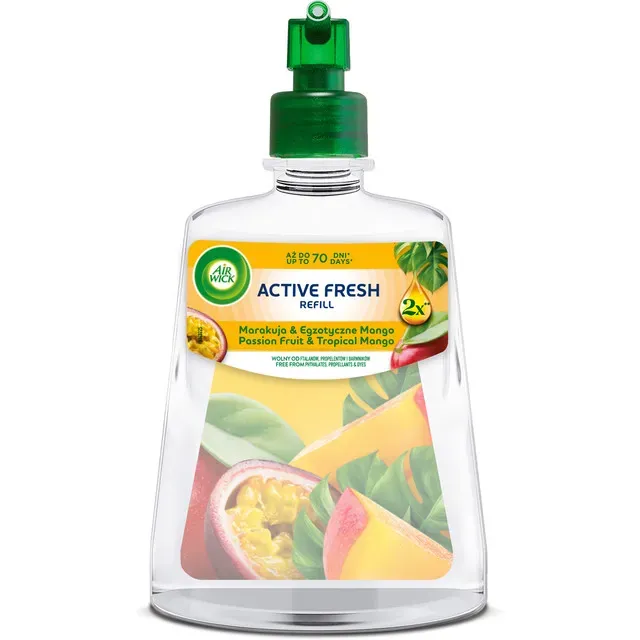 Rezerva odorizant de camera Air Wick Passion Fruit & Tropical mango, 228 ml