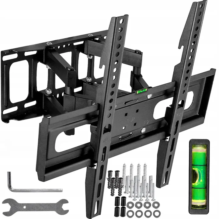 Suport TV Pivotant de Perete KG-1030 King Mount Texas, 32" - 71", 50KG, VESA 100x100 - 400x400, Negru