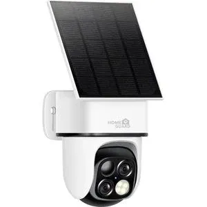 Camera IP Wireless exterior HOMEGUARD HGWBC-359, 3Mp, 2K, IR, Night Vision, Acumulator 5Ah, Panou solar, alb