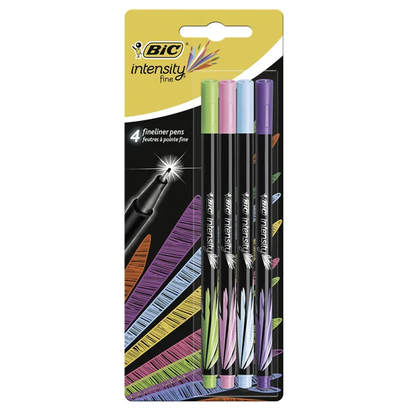 Fineliner Bic Intensity Fine, 4 bucati