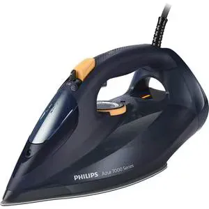 Fier de calcat PHILIPS Seria 7000 DST7060/20, 3000W, 250g/min, 300ml, talpa SteamGlide Elite, bleumarin-galben
