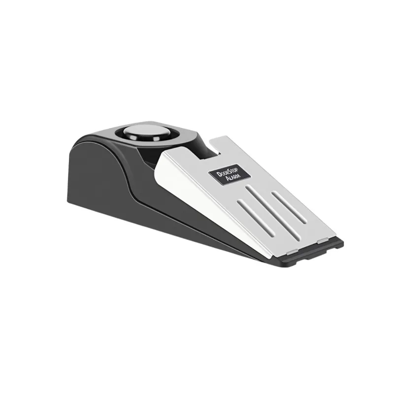 Opritor pentru Usa cu Alarma, Flippy, 120DB, cu Baterii, cu 3 Trepte de Sensibilitate, Antialunecare, Buton ON-OFF, 14x4.5x4 cm, Negru