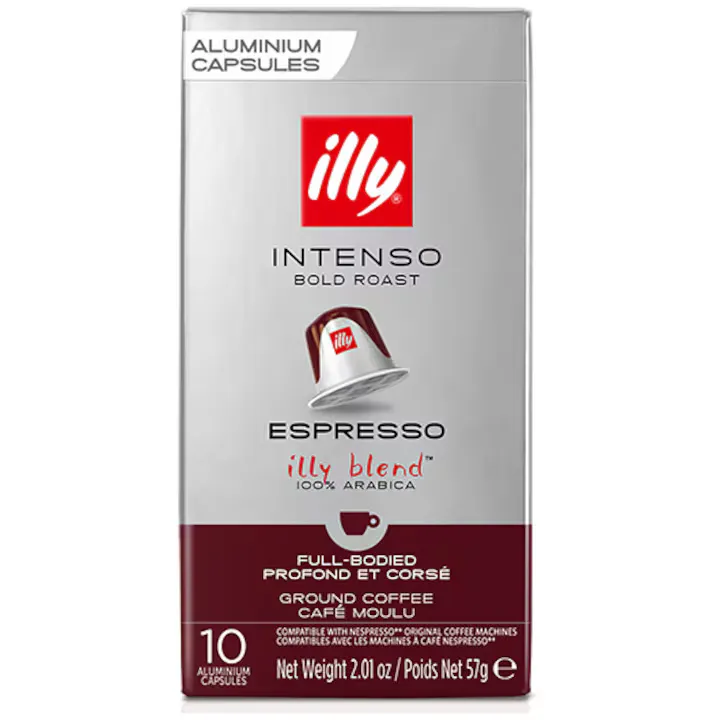 Cafea capsule, Illy Espresso Intenso, compatibile Nespresso, 10 buc, 57 g