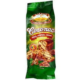 Cozonac cu nuca, stafide, cacao 500g